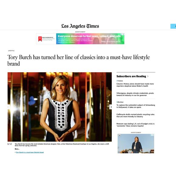 Tory Burch White Ballet Flats 2008 Los Angeles Time 8.5M - Picture 2 of 7